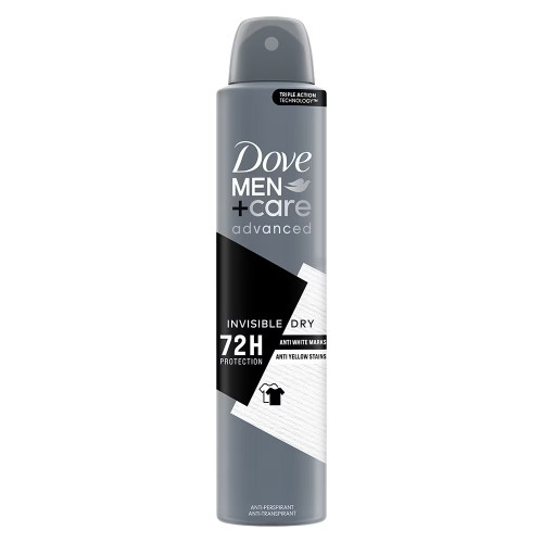 Dove Men+Care Advanced Invisible Dry Дезодорант спрей против изпотяване за мъже 200 мл
