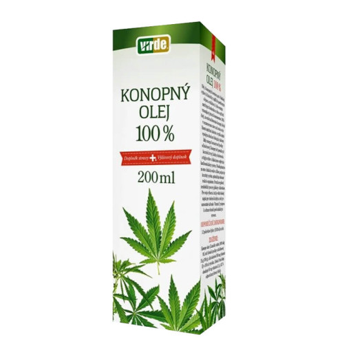 Virde Konopny 100% Студено пресовано масло от конопено семе + витамин Е 100 мг 200 мл