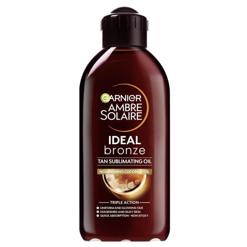 Garnier Ambre Solaire Подхранващо масло за бронзов тен с аромат на кокос 200 мл