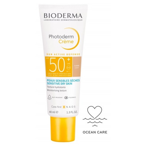 Bioderma Photoderm Creme Слънцезащитен оцветен крем за чувствителна суха кожа SPF50+, Light 40 мл