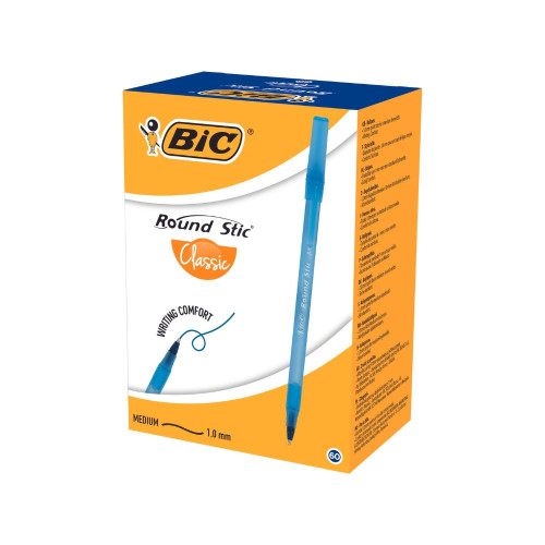 BIC Химикали Round Stic, Син, 60 бр