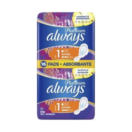 Always Platinum Normal Plus Duo Дамски превръзки x16 бр