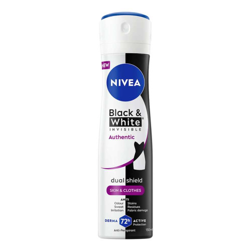 Nivea Deo Invisible on Black & White Authentic Спрей против изпотяване за жени 150 мл
