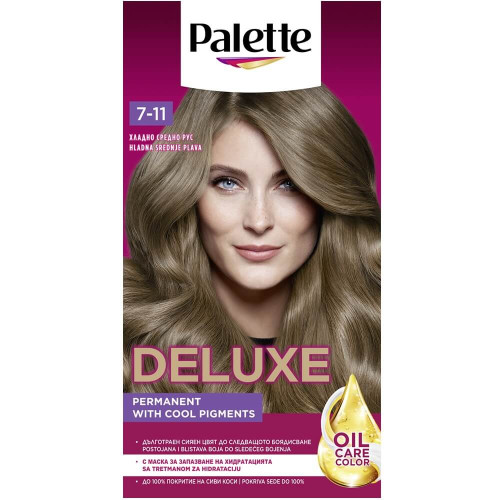 Palette Deluxe 7-11 Cool Medium Blond Крем Боя Средно рус Schwarzkopf