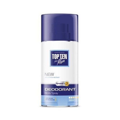 Top Ten for Men Dynamic Deodorant Спрей за тяло за чувствителна кожа 150 мл