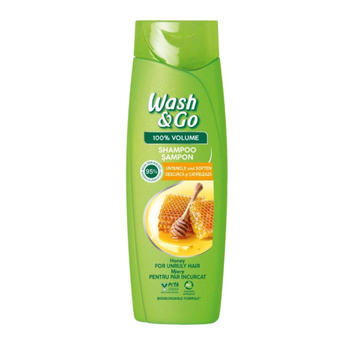 Wash & Go Honey Extract Шампоан за непокорна коса с екстракт от мед 360 мл 