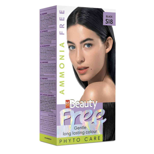 MM Beauty Ammonia Free Трайна фито боя за коса без амоняк, S18 Черен