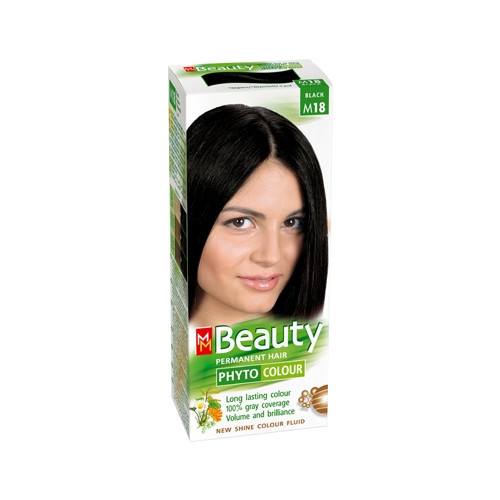 MM Beauty Phyto Colour Трайна фито боя за коса, М18 Черен