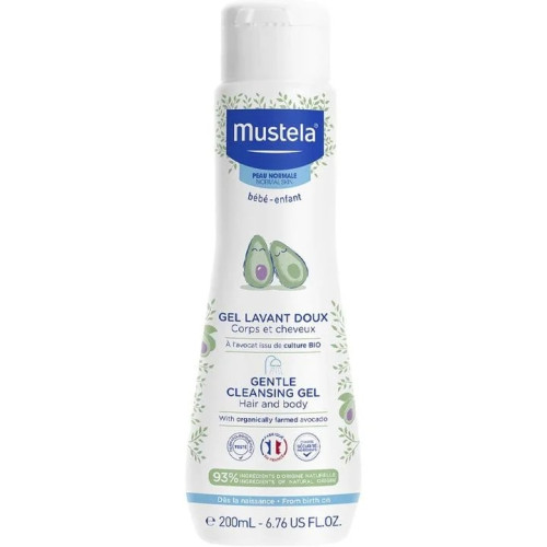 Mustela Нежен Измиващ гел за коса и тяло 200 мл