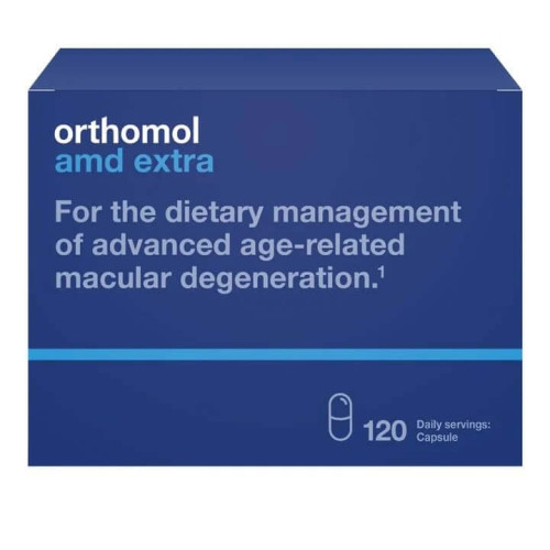 Orthomol AMD еxtra за напреднала Възрастова Дегенерация на Макулата x 120 капсули