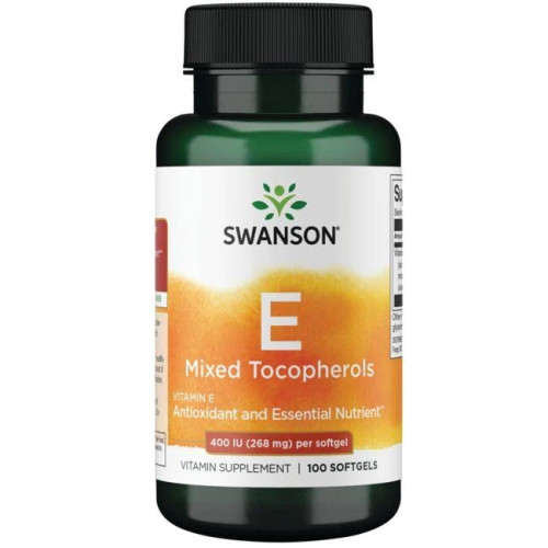 Swanson Vitamin E Mixed Tocopherols 400 IU Витамин Е Смесени Токофероли 268 мг х 100 софтгел капсули
