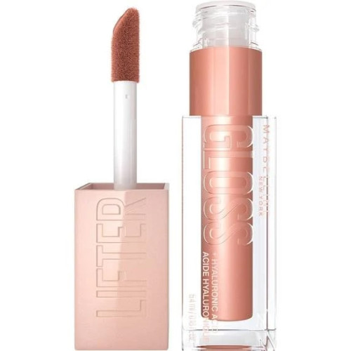 Maybelline Lifter Gloss Хидратиращ гланц за обемни и плътни устни с хиалуронова киселина, цвят 008 Stone