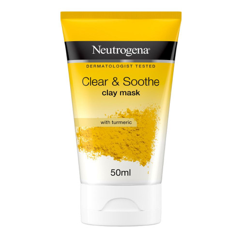 Neutrogena Clear & Soothe Почистваща и успокояваща маска за лице с глина и куркума 50 мл