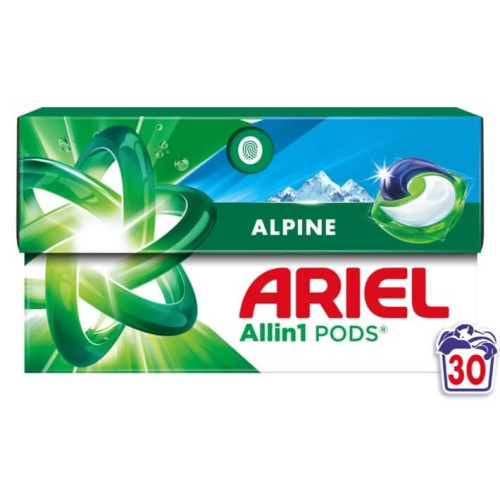 Ariel Капсули за бяло пране  All in 1 Alpine 30 броя