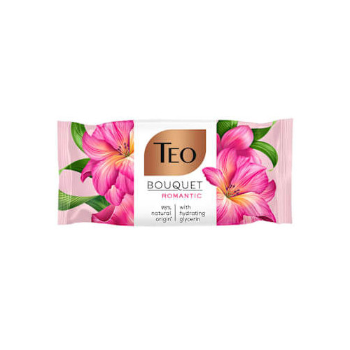 Teo Bouquet Maxi Romantic Твърд сапун с глицерин и аромат на орхидея 140 гр