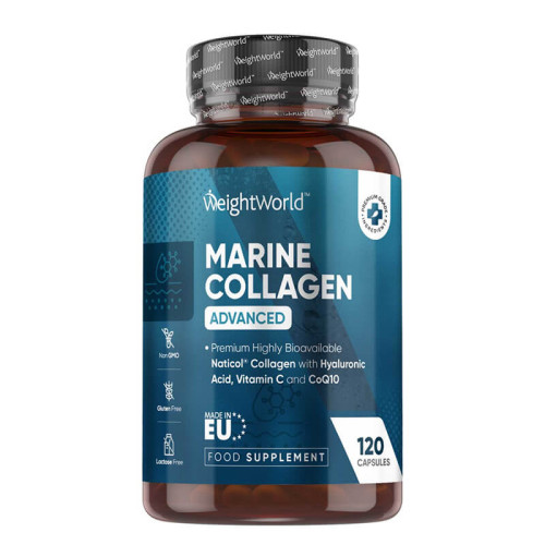 Weight World Морски колаген с хиалуронова киселина, витамин С, цинк и Коензим Q10 x 120 капсули 