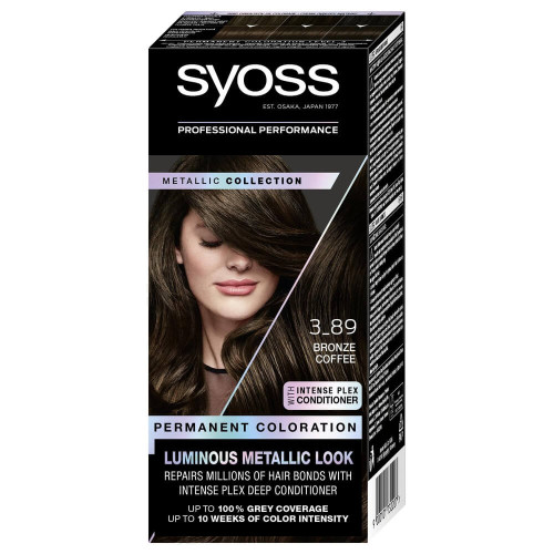 Syoss Metallic Collection Дълготрайна боя за коса 3_89 Bronze Coffee