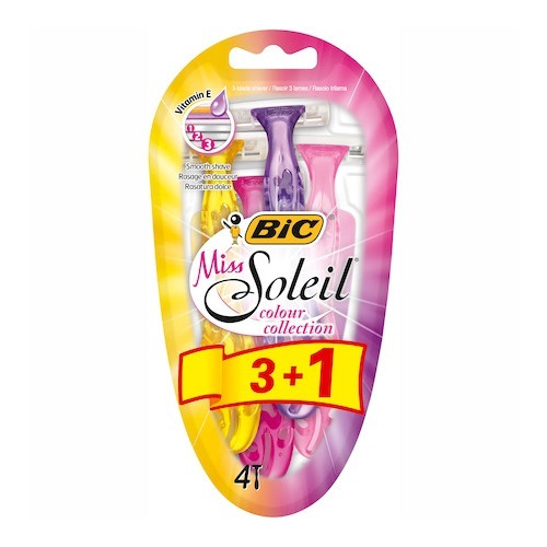 Bic 3 Miss Soleil Colour Самобръсначка за жени пакет x3+1 бр 