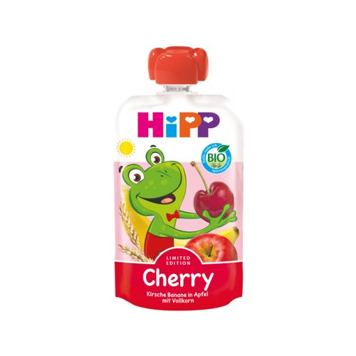 Hipp Organic Забавна закуска череша, банан и ябълка с пълнозърнести култури 12М+ 100 г