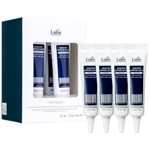 La'dor Keratin Power Glue Ампула-серум за коса 4 x 15 г