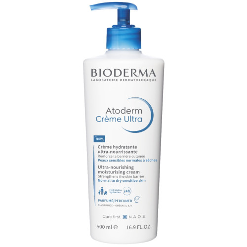Bioderma Atoderm Ultra Успокояващ хидратиращ крем ултра  за лице и тяло с аромат 500 мл