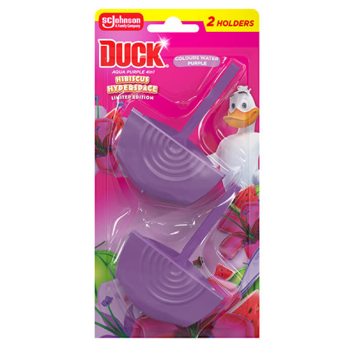 Duck Aqua Purple Хигиенизиращо тоалетно блокче Hibiscus 2 х 36 г