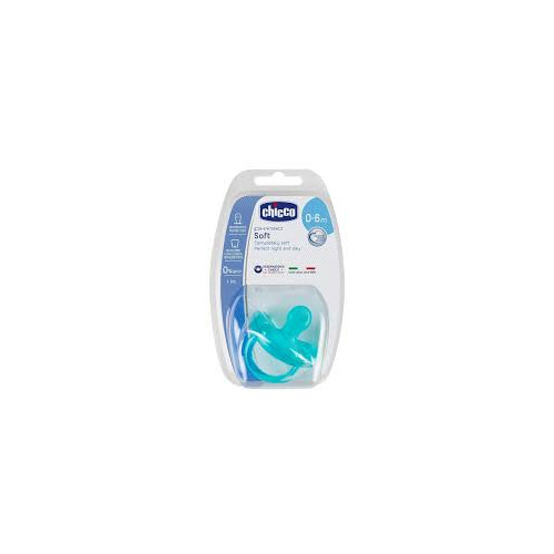 Chicco залъгалка физио софт силикон 0-6М х1 бр момче 