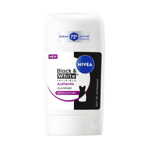 Nivea Deo Invisible on Black & White Authentic Стик против изпотяване за жени 50 мл