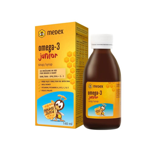Medex Junior Омега-3 Сироп с рибено масло 140 мл