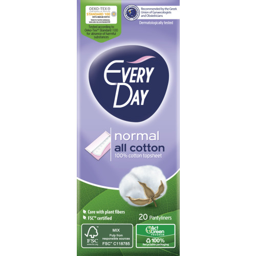 Everyday Normal All Cotton Ежедневни дамски превръзки х20 бр