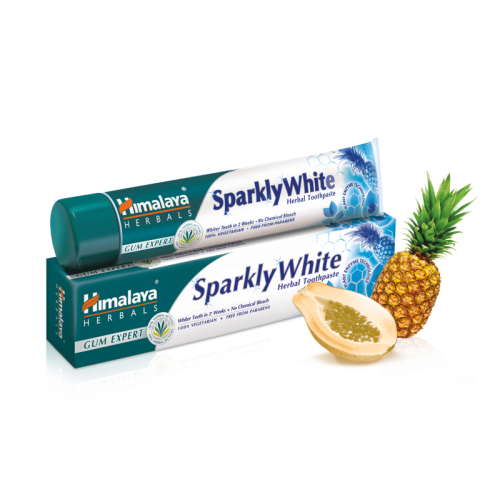 Himalaya Sparkly White Избелваща паста за зъби без флуорид 75 мл