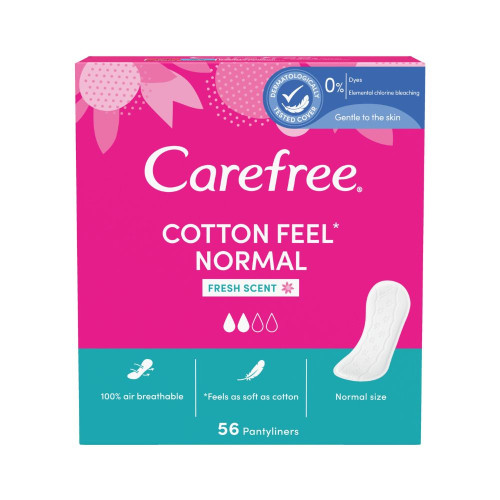 Carefree Cotton Feel Normal Fresh Ежедневни дамски превръзки х 56 бр