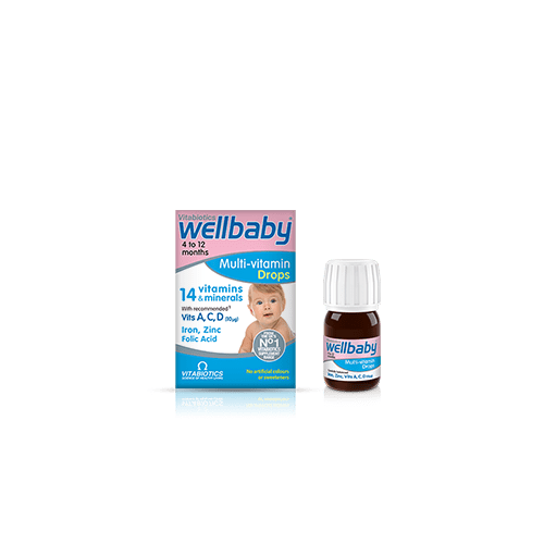Wellbaby Мултивитаминни капки за бебета от 4 -12M 30 мл Vitabiotics