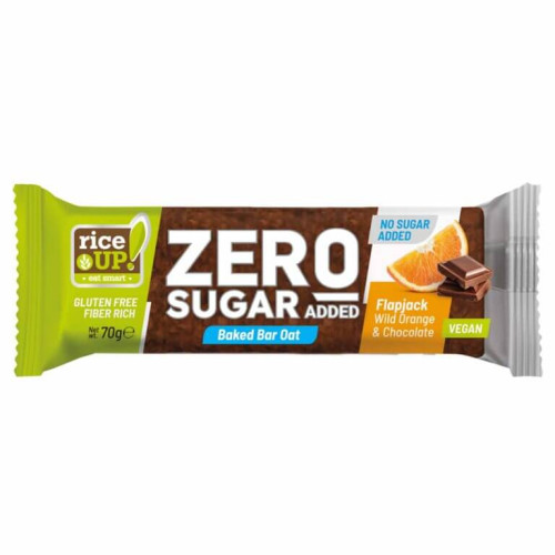 RiceUP Zero Sugar Gluten Free овесен бар портокал и шоколад 70 гр
