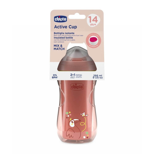 Chicco Active N0429 Термоизолирана чаша 14М+ момиче 266 мл