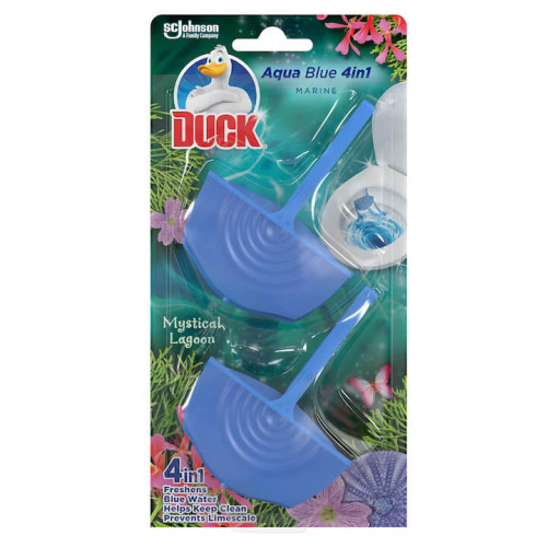 Duck Aqua Blue Хигиенизиращо тоалетно блокче Mystical Lagoon 2 х 36 г