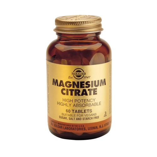 Solgar Magnesium Citrate Магнезиев Цитрат 200 мг х 60 таблетки