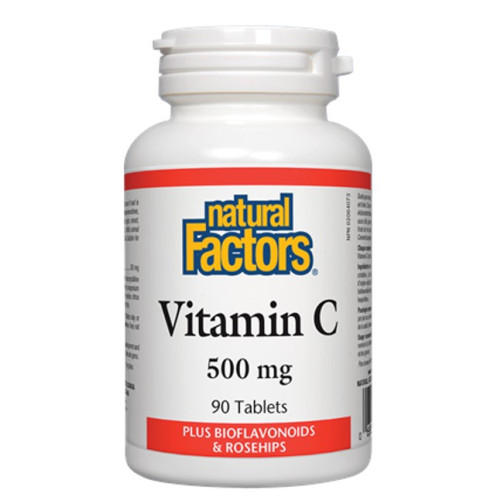 Natural Factors Vitamin C plus Bioflavonoids Шипка и Биофлавони за имунна сила 500 мг х 90 таблетки