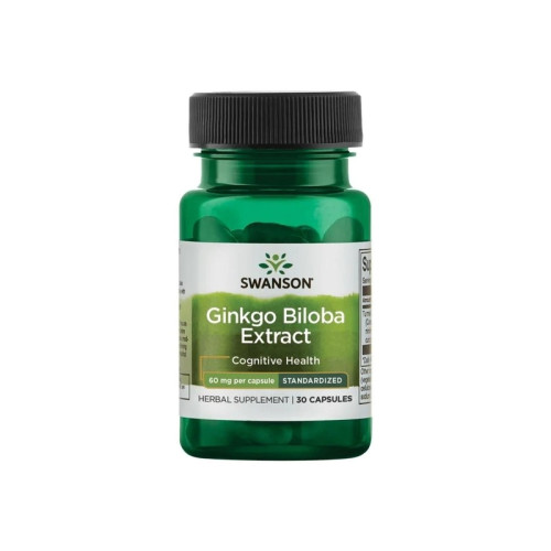 Swanson Ginkgo Biloba Extract Гинко билоба екстракт 60 мг х 30 капсули