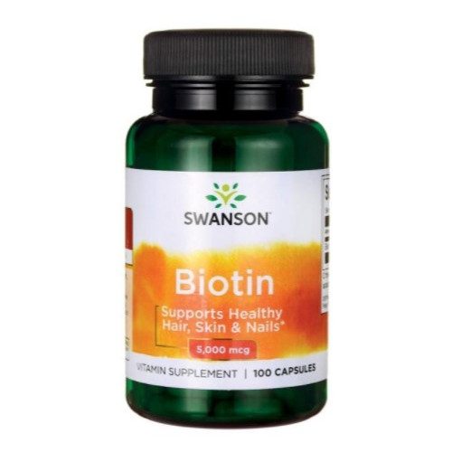 Swanson Biotin Биотин за косата, кожата и ноктите 100 капсули