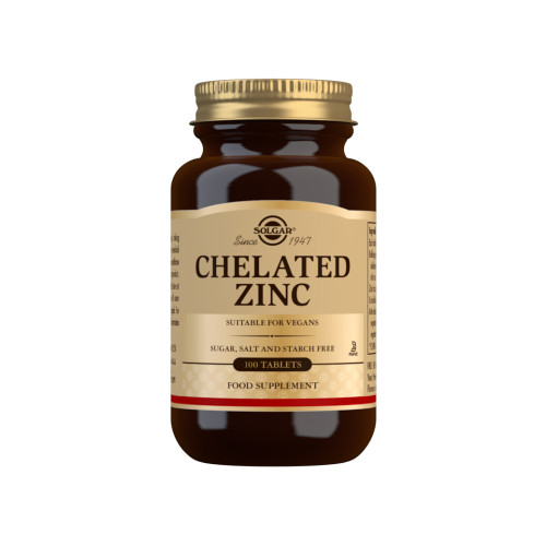 Solgar Zinc Chelated Хелатиран цинк 22 мг х100 таблетки