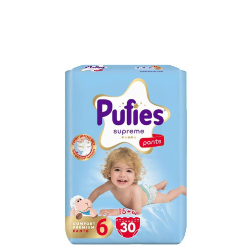 Pufies Supreme 6 Extra Large Бебешки Пелени-гащички 15+ кг х 30 бр