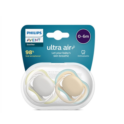 Avent Ultra Air Ортодонтична залъгалка с кутийка 0-6М х 2бр