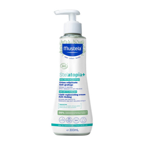 Mustela Stelatopia+ Липидовъзстановяващ крем за много суха до атопична кожа 300 мл