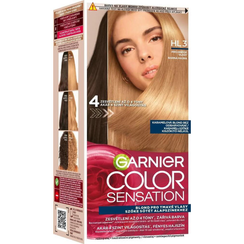 Garnier Color Sensation Изсветляваща боя за тъмнокестеняви коси, HL3 8.31 Brown Hair/ Медно русо