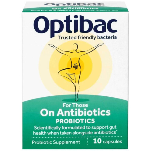 OptiBac Probiotics Пробиотик при прием на антибиотици 10 капсули