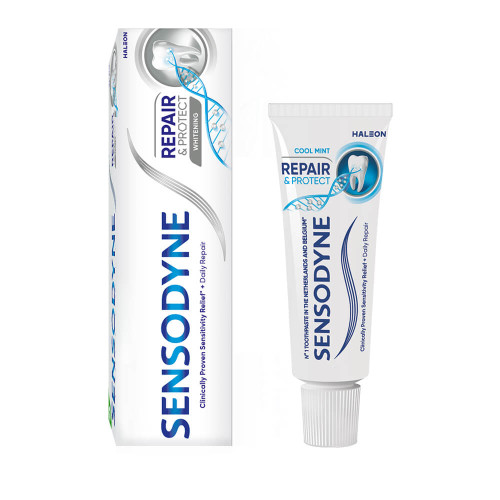 Sensodyne Repair And Protect Whitening паста за зъби 75 мл + Sensodyne Repair and Protect паста за зъби 15 мл Комплект