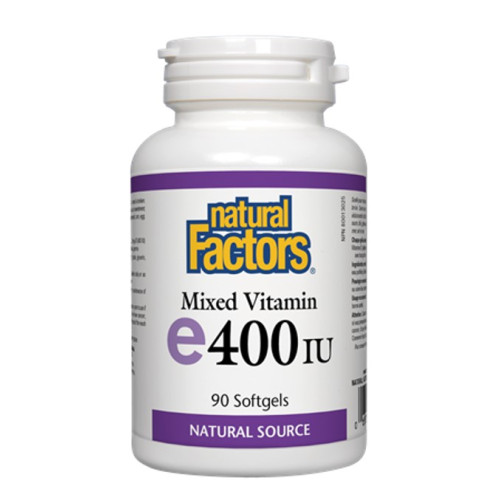 Natural Factors Mixed Vitamin E 400 IU Токофероли микс - естествена форма на витамин Е 268 мг х 90 капсули