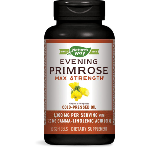 Nature's Way Primrose Max Strength Вечерна иглика масло в подкрепа на женското здраве 1300 мг х 60 софтгел капсули
