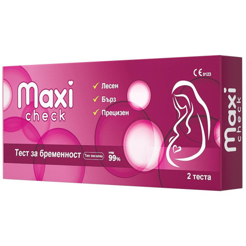 Maxi Check Тест за бременност писалка х 2 бр